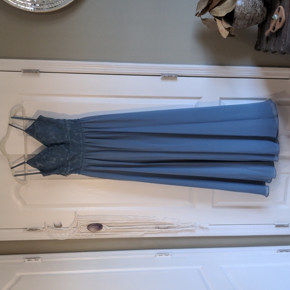 Kennedy Blue Dresses & Skirts - Kennedy Blue size 8 - 10 Cameron style slate blue maxi bridesmaid guest dress